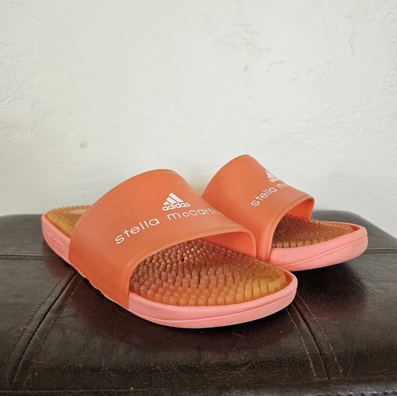 Adidas Stella McCartney Addisage Maximalist Orange Shoes Sandals Slides W Sz 8 - Picture 1 of 7
